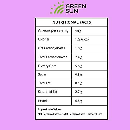 GREEN SUN Green Sun Low Carb Jeera Cookies|Pack of 2 | 0.6 g Net Carb Per Biscuit | Keto Friendly| Sugar Free | Natural Sweetener Stevia |Healthy | High Fiber | Super Foods | Crispy