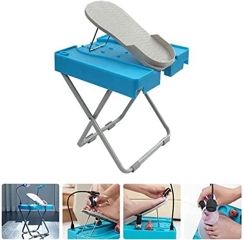 VENIVA VENIVA Salon Step Pedicure Stand, Adjustable Foot Rest Home Pedicure Foot Rest Shower Foot Rest The Beauty Footrest with Led Magnifier for Easy