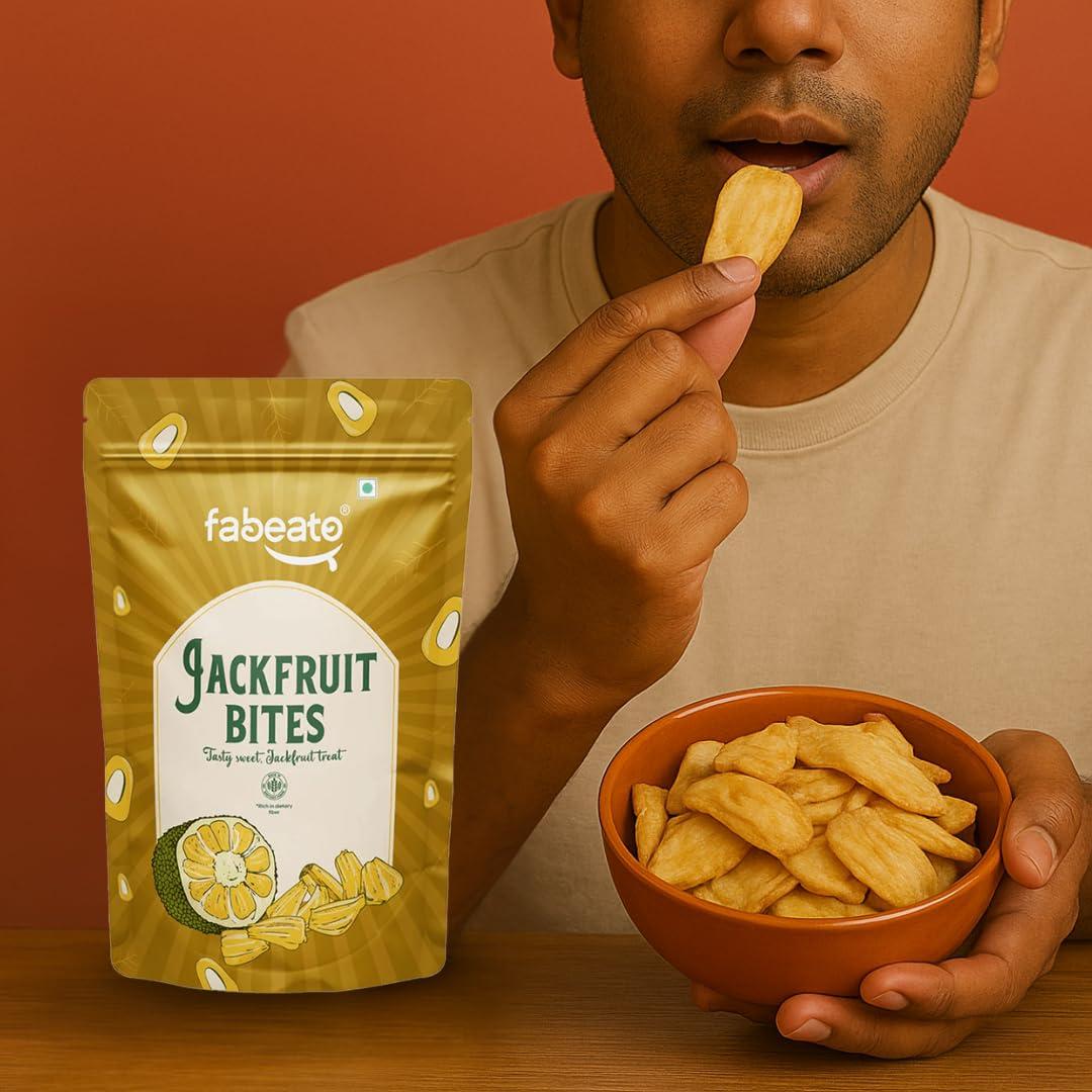 Fabeato Fabeato Jack Fruit Chips |Vacuum Fried |Gluten Free | Vegan Friendly Snack | Trans free|No Artificial Flavour | Vegetable Chips (Pack of 3 X 60g)
