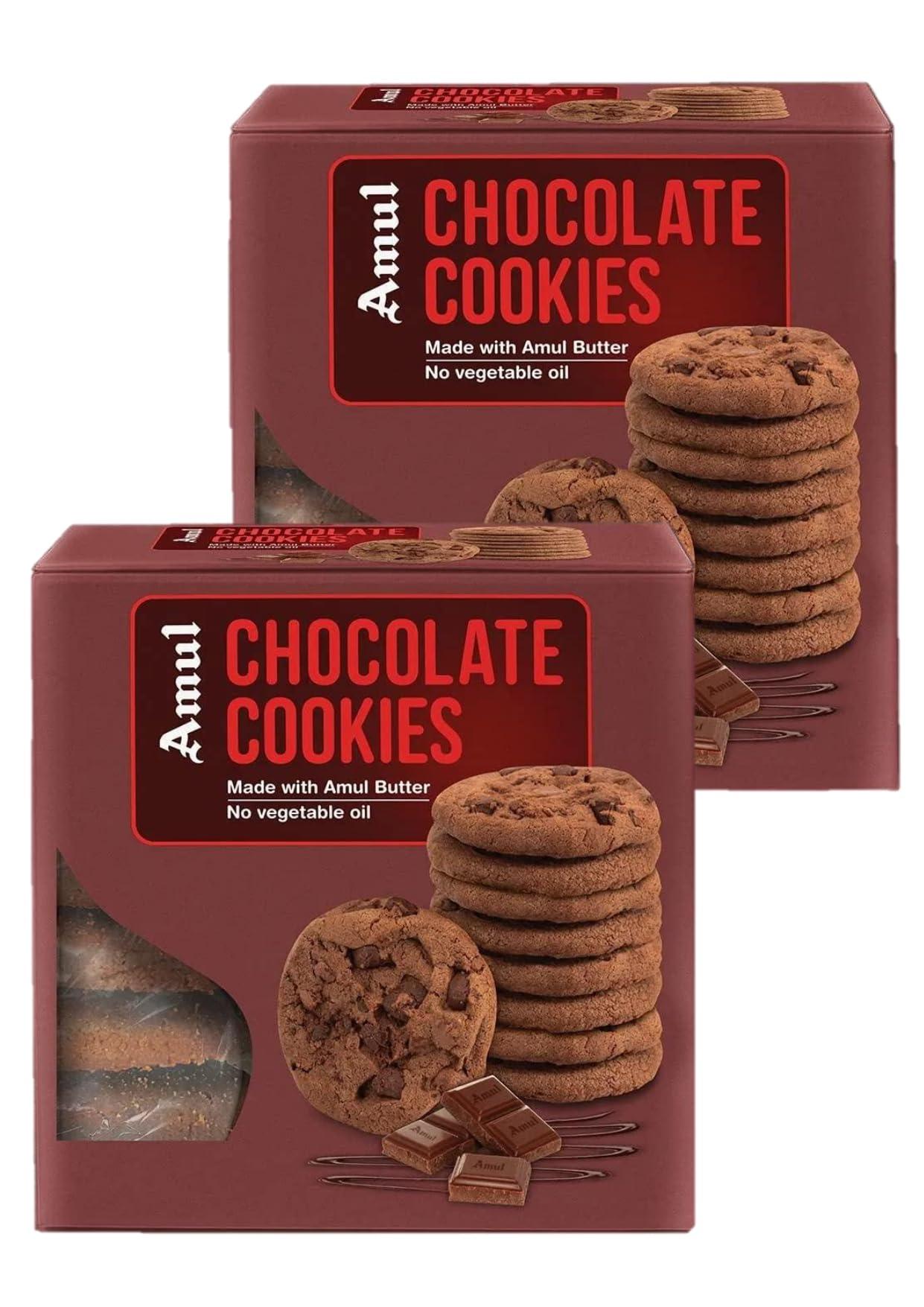 Amul Amul Cookies - Chocolate, 200 gm (Pack of 2) - Inclusive Delivery & Service Charges