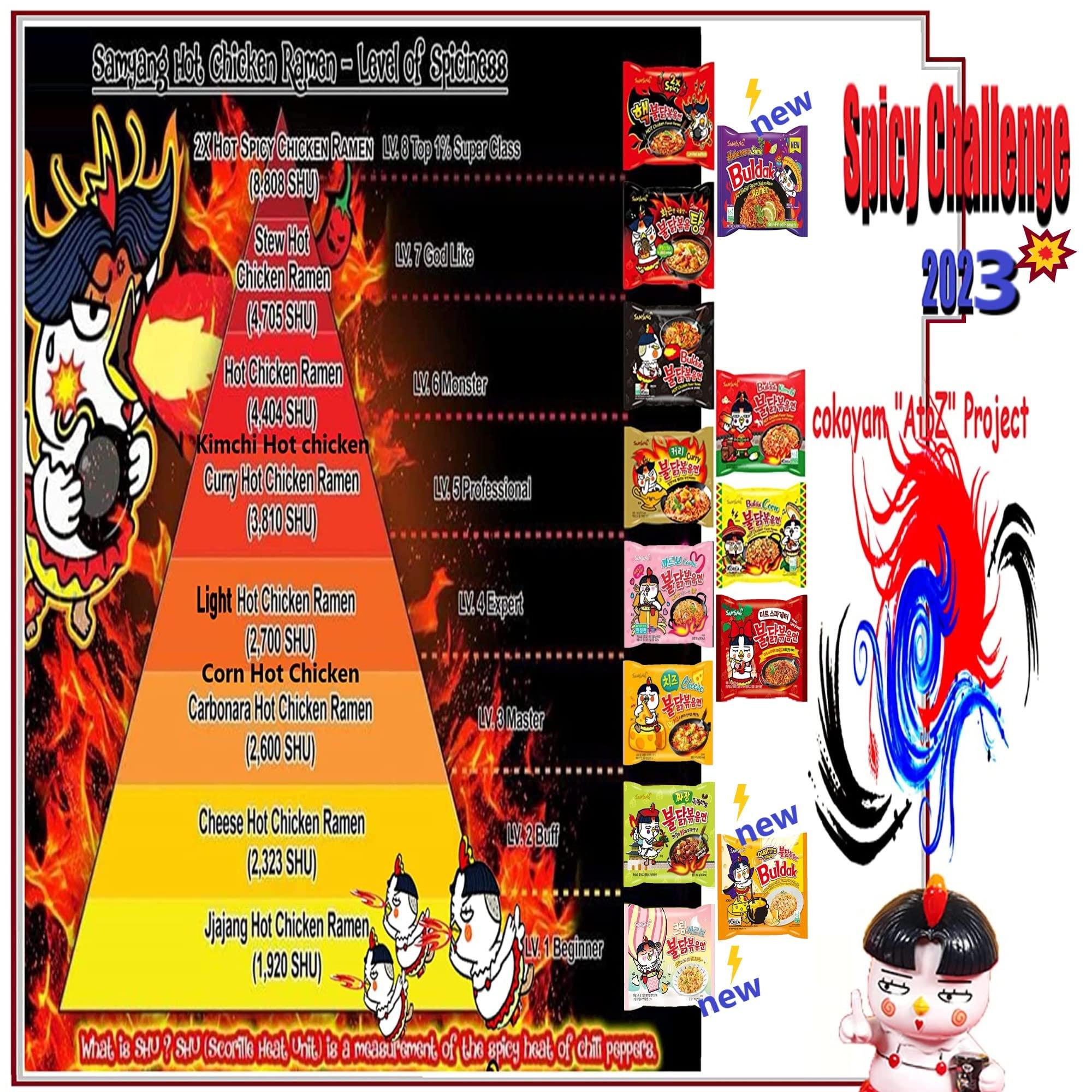 COKOYAM COKOYAM Samyang Spicy Hot Chicken 11 Flavors Combo-Buldak Ramen 11 Packs,1.62 Kilograms