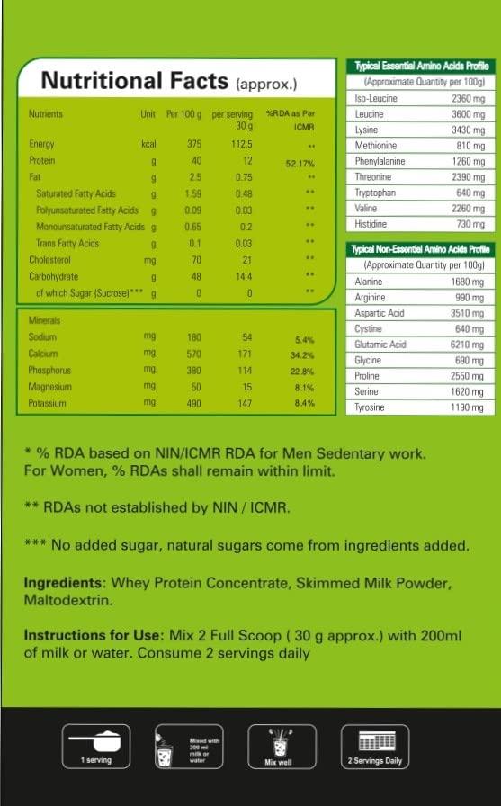 Fitlivon Fitlivon Whey Protein Powder with High Protein Efficiency | Easy Dissolving & digesting | No added Sugar | Rich BCAA & PDCASS level | Tested & Certified |13gm Protein/Scoop 30 servings(400 gm/0.8lb)