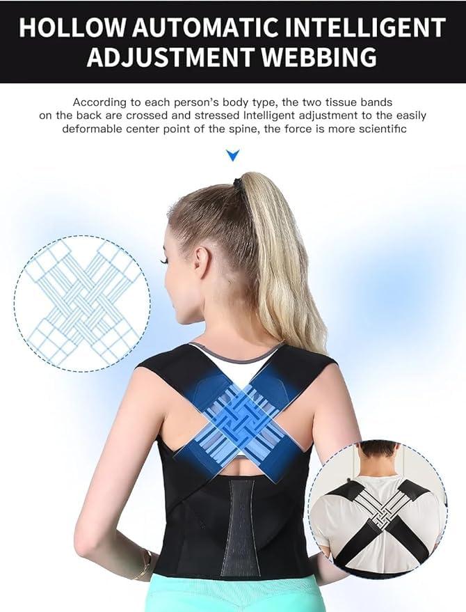 Zenoptix Zenoptix Posture Corrector for Women and Men, Adjustable Back Posture Belt Office Home Gym Unisex, Back Brace for Clavicle Support and Providing Pain Relief from Neck, Back and Shoulder