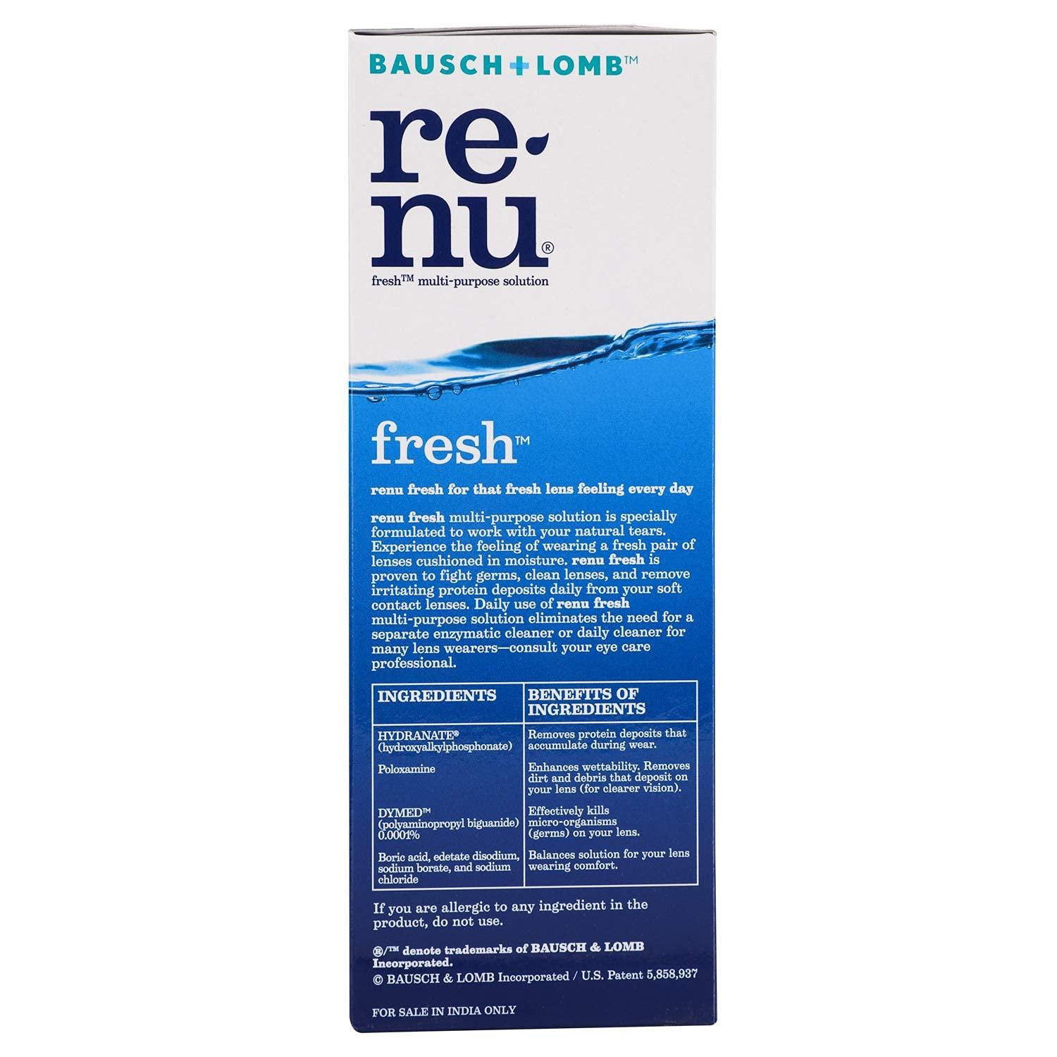 Bausch & Lomb Bausch & Lomb Renu Fresh Multi-Purpose 500ml Contact Lens Solution (Pack of 1)