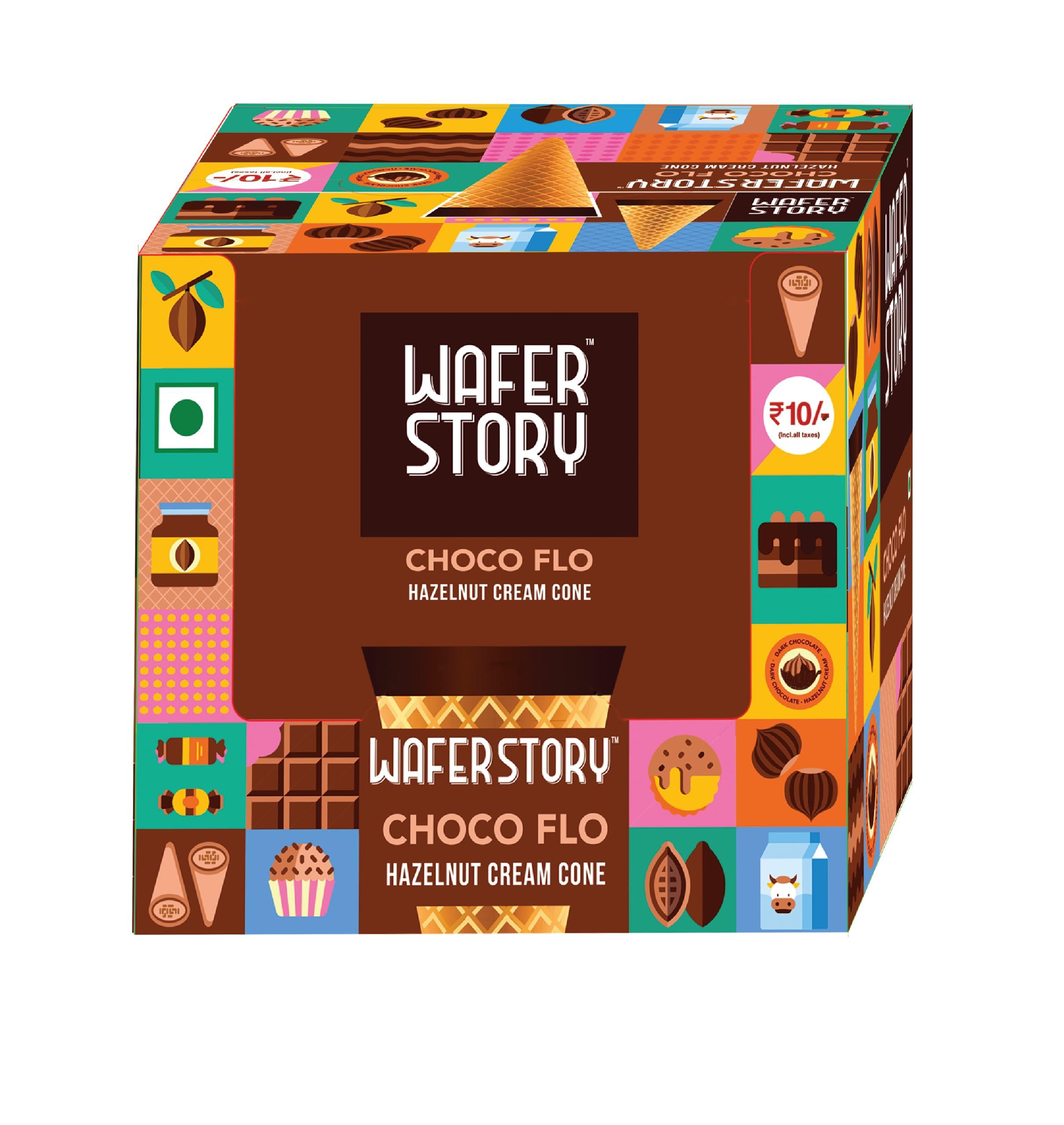 Wafer Story Wafer Story Choco Flo Cone | HazelWaffle cones (Pack of 30)