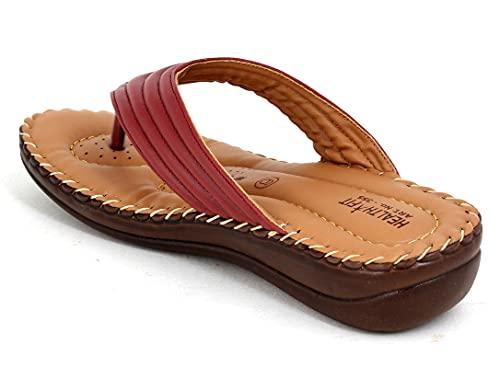HEALTH FIT HEALTH FIT Ortho Slippers-Dr Sandals for Women Suitable for Knee Pain, Diabetic & Orthopedic Footwear for Women HF355Cherry