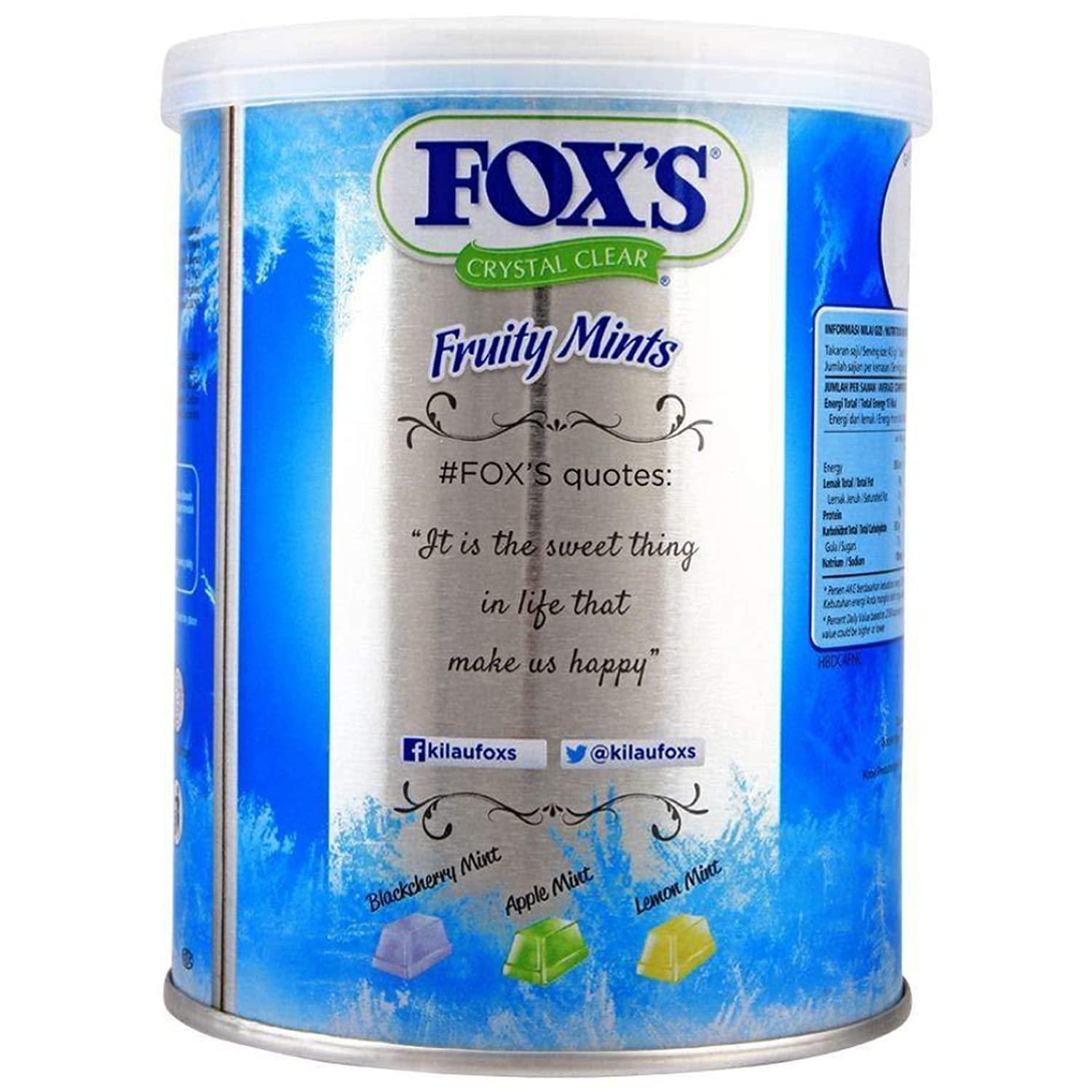 Fox's Fox\'s Crystal Clear Fruity Mints Candy, 6.35 oz  180 g