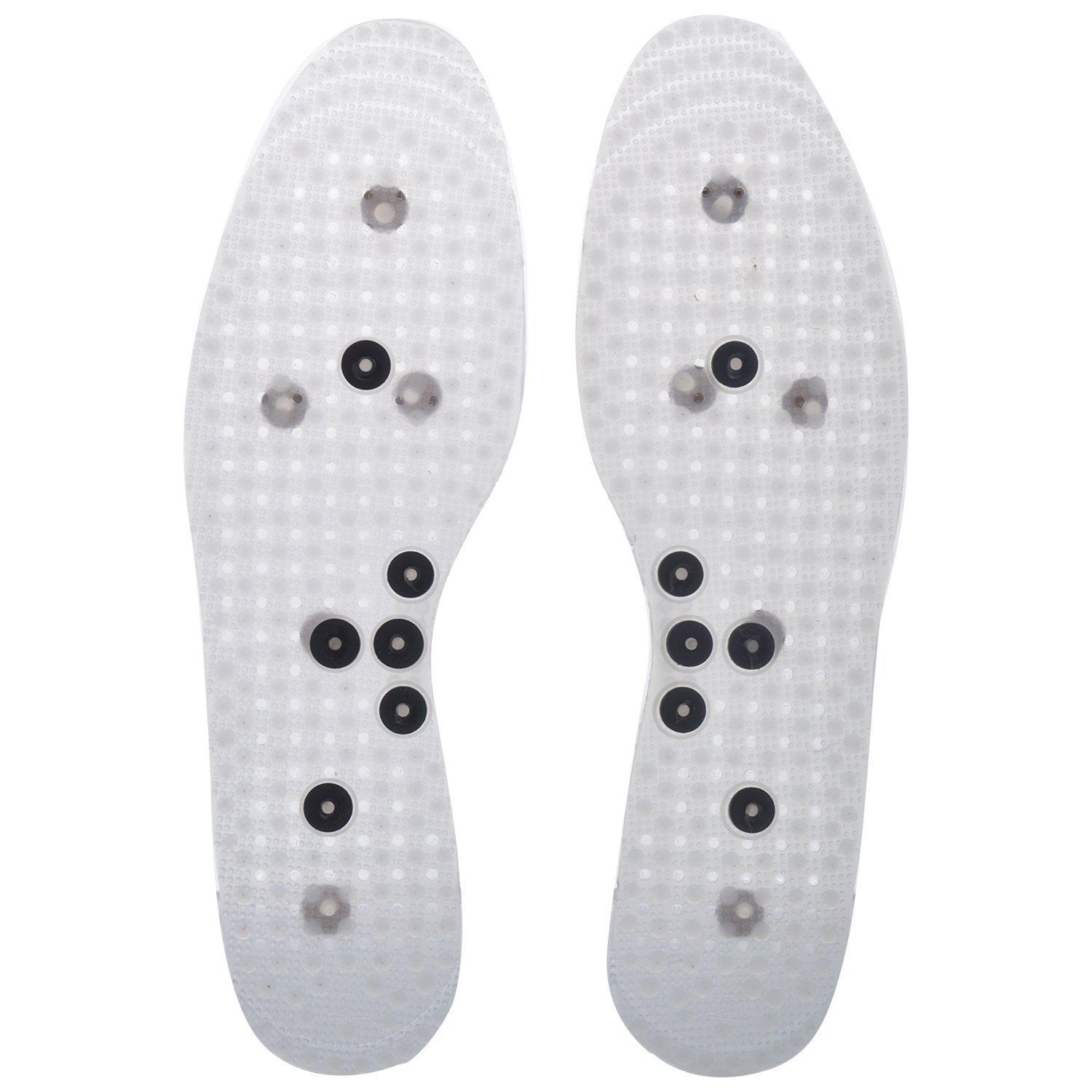Cure18 Cure18 Magnets Acupressure Health Care Product ACM Magnetic Shoe Sole (Free Size, White)