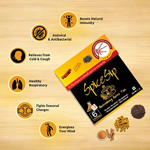 AZISTA INDUSTRIES PRIVATE LIMITED SNACK COMBO - Tastegood Karela Biscuits Pack of 4 and Spicesip Tea Bag Pack of 1