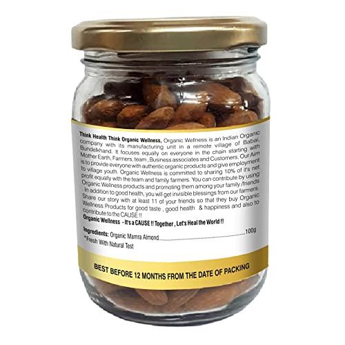 Organic Wellness Organic Wellness Dry Fruits Mamra (Kashmiri) Almond | Quality Badam Giri | High in Fiber & Boost Immunity | Real Nuts | Whole Natural Badam