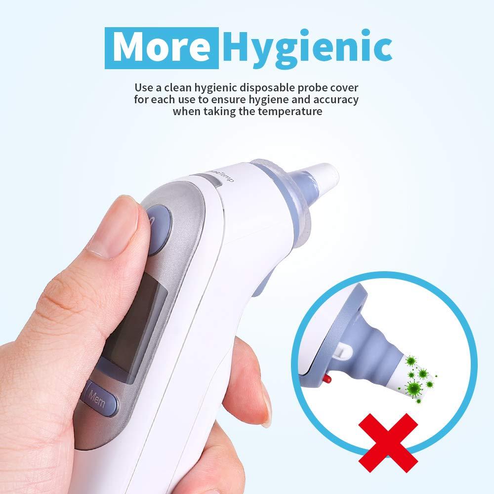 EssaUnica 200X Ear Thermometer Covers Lens Filters Refill Caps for All Braun ThermoScan Models, BPA Free and Disposable for Braun Thermoscan