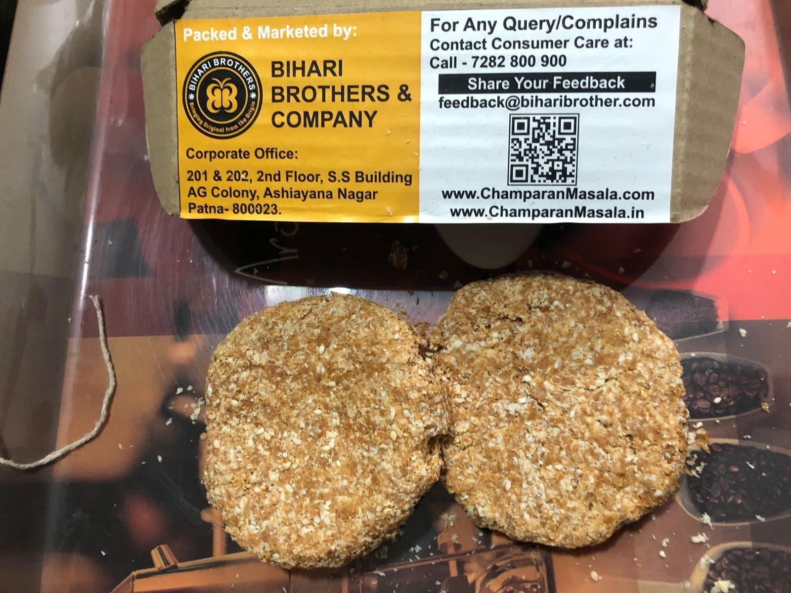 Bihari Brothers Tilkut Gaya Sweets Bihar 500 Grams 10 PIECES - Gur By BihariBrothers Sri Ram Tilkut Bhandar