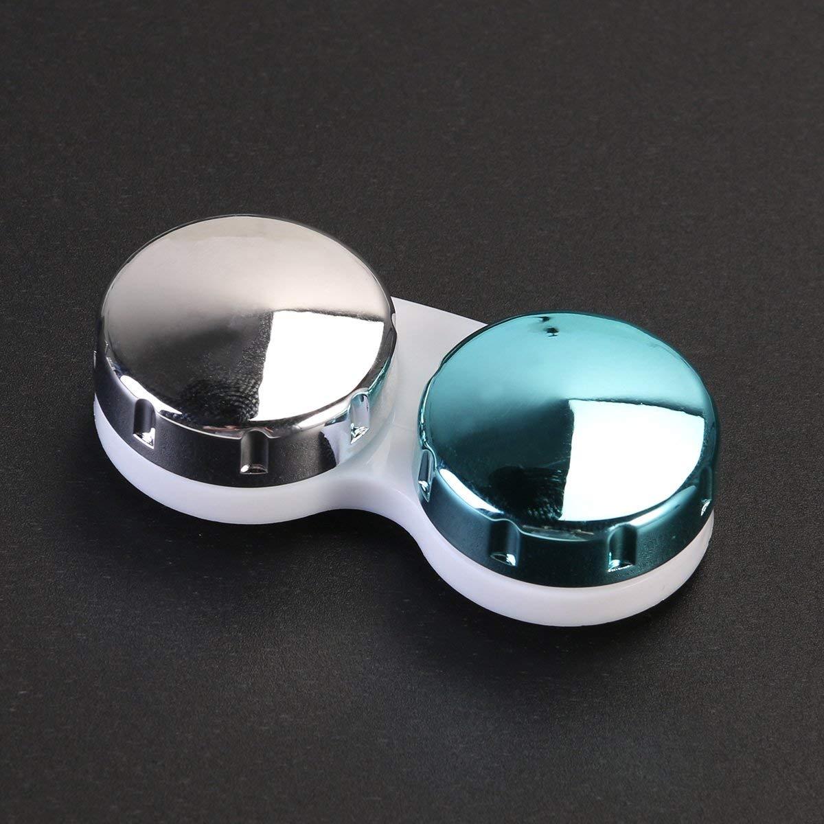 Geekmonkey Geekmonkey Eyekan Travel Contact Lens Case Box with Mirror (Silver)