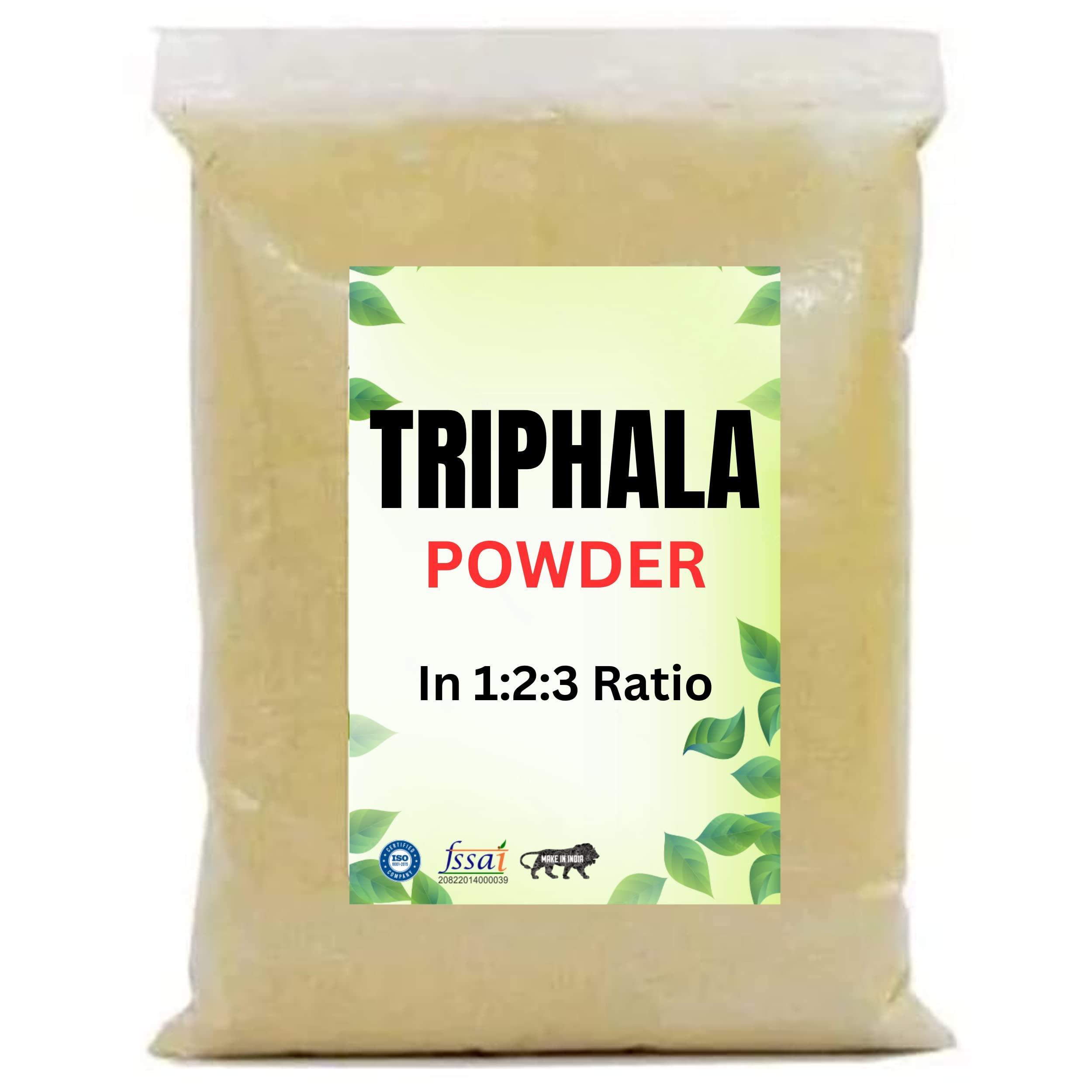 Dharamchand Ayurvedic centre Dharamchand Triphala Churna 900g | 1:2:3 Ratio Powder of Harad, Baheda & Amla. ()