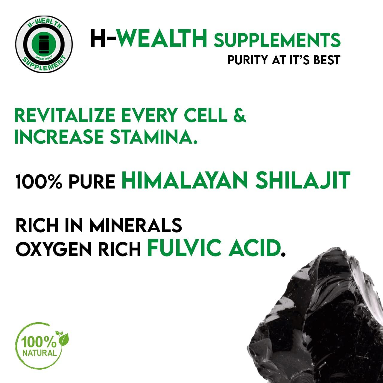 H-WEALTH SUPPLEMENT HWEALTH Himalayan Shilajit/Shilajeet Resin -For Endurance and Stamina (3)