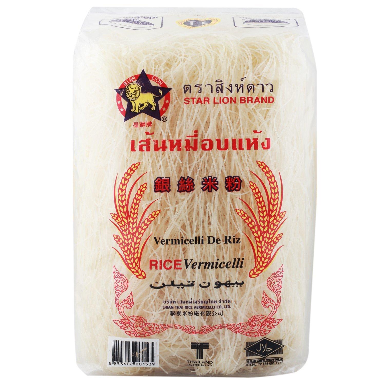 Pantai Star Lion Rice Vermicelli 500g (Pack of 2 (500g x 2))
