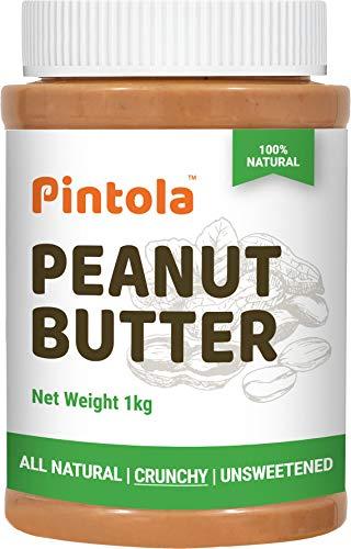 Pintola Pintola All Natural Peanut Butter (Crunchy) (1 kg) (Unsweetened, Non-GMO, Gluten Free, Vegan) + Pintola All Natural Almond Butter (Crunchy) (200g)