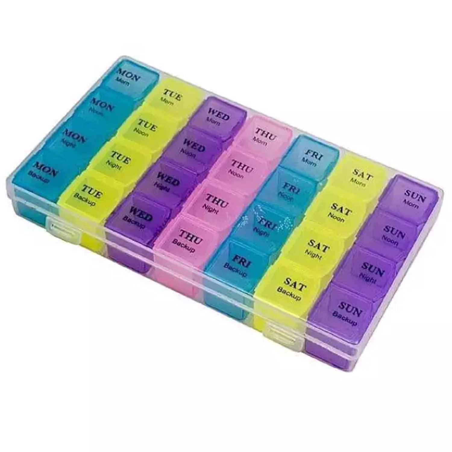 IONIX IONIX Pill Medicine Organizer Reminder Storage Box for 28 Days or 4 Weeks, medicine box/Pill Box, medicine box organizer/dawai rakhne ka box, Pack of 1