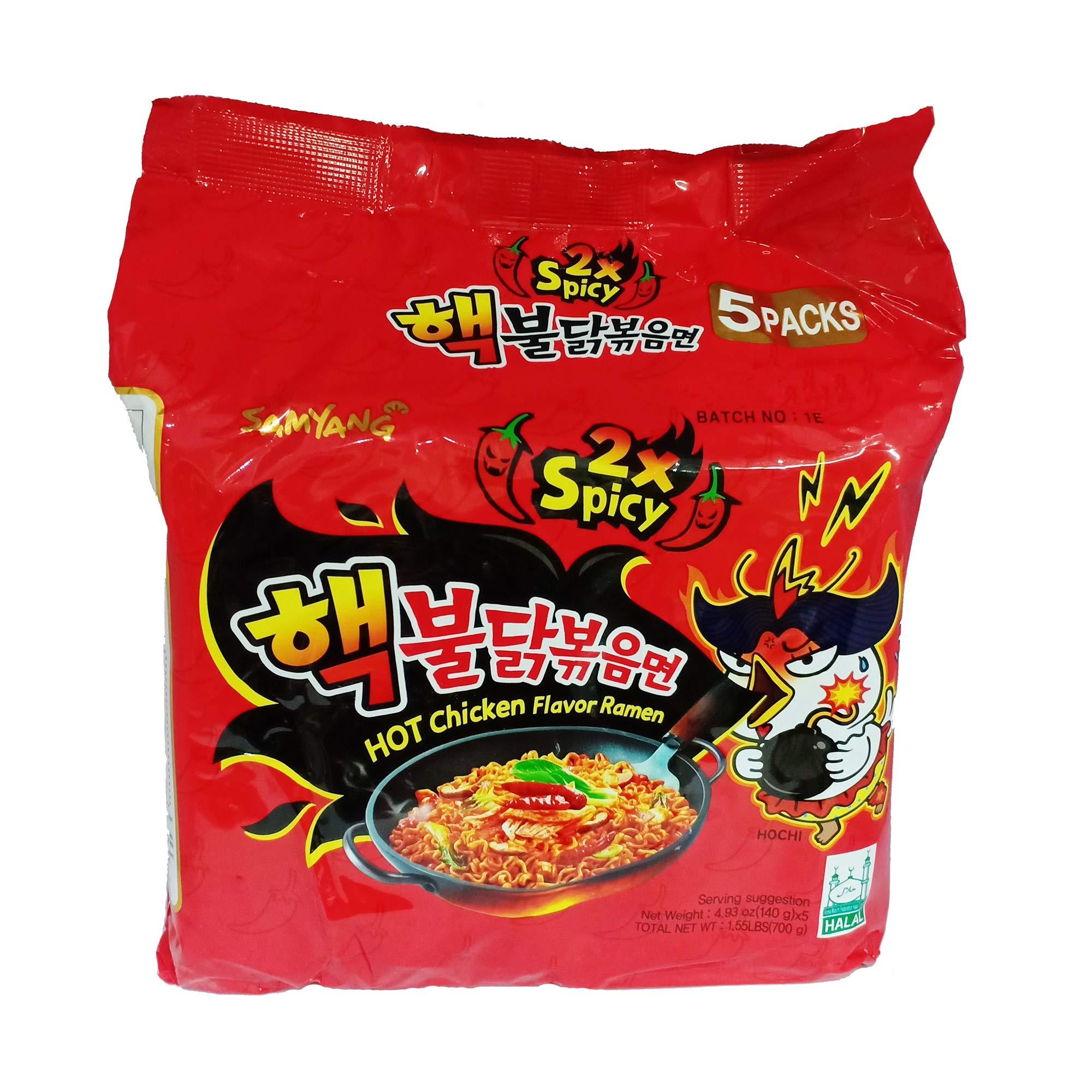 SAMYANG Samyang Hot Chicken Ramen 2X Spicy Noodles, 5 X 140 g