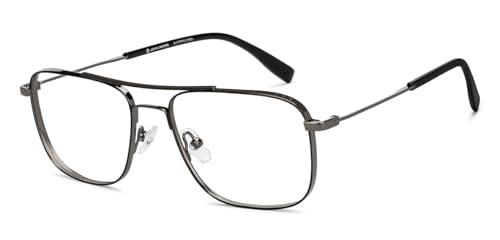 John Jacobs John Jacobs | Grey Full Rim Rectangular Shape Blue Cut & Antiglare Zero Power Computer Glasses For Men & Women | Medium | JJ E11540