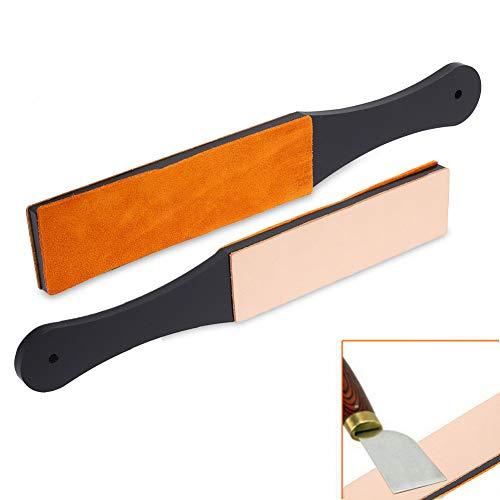 Fabater Razor Strop Belt, Manual Shaver Sharpening Board Double Size PU Leather Razor Straight Strop Belt Sharpener