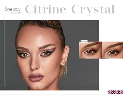 Bella Contact Lenses Bella Collection Zero Power Colour Contact Len\'s (Citrine Crystal)