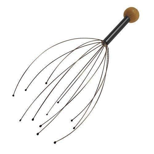 Genericc The Infinity Store Head Scalp Massager 2pcs Hand Held Therapeutic Head Scratcher Steel Wire Head Massager with Wooden Handle for Home Spa Relief and Relaxation (Pack of-1)