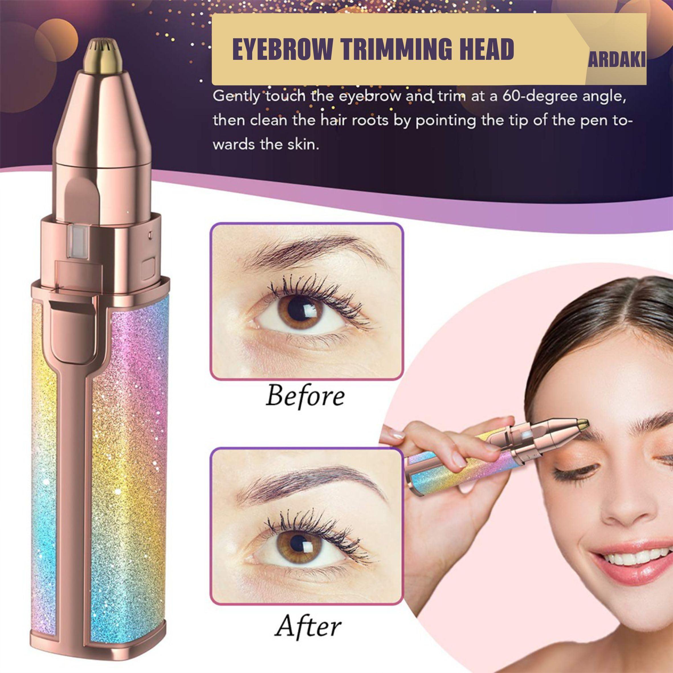 ARDAKI ARDAKI Rechargeable 2-in-1 Multi Trimmer For Women, Multipurpose Hair Remover for Women, Face, Leg, Eyebrow, Underarms, Bikini Trimmer With Changeable Heads Epilator with Light