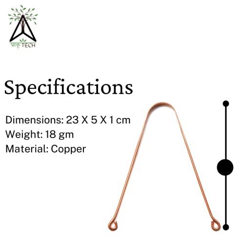 Prakrtech PRAKRTECH Copper Tongue Scraper for toungue cleaning,Antimicrobial, Comfortable handle, Oral hygiene gift (4)