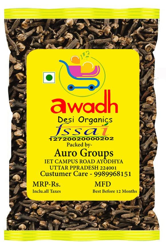Awadh Organic Cloves 50g, Laung Whole, Clove, Idukki, Lavang, Long, Whole Spices |Khada Masala|Garam Masala| Raw Dried Clove | Naturally Processed, from Farm Picked Fresh Natural [Organically Grown ]
