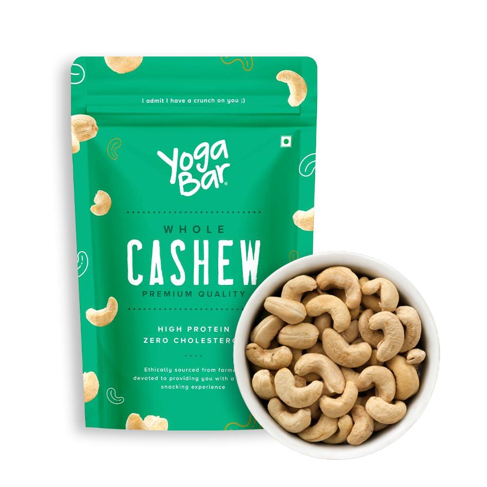 Yogabar YogaBar Premium Cashews 1kg | Whole 320 Kaaju| 100% Natural King Size Crunchy Kaju | Premium Nuts & Dry Fruits | Rich in Fibre, Vitamin E, K, B6 | Boost Immunity| Healthy Snacks | Dry Fruit Gift Pack