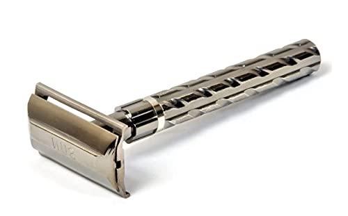 YOGI Store YOGI Store Brass Long Handle Double Edge Safety Razor Brass Razor For Men and women + 5 Shaving Blades Free
