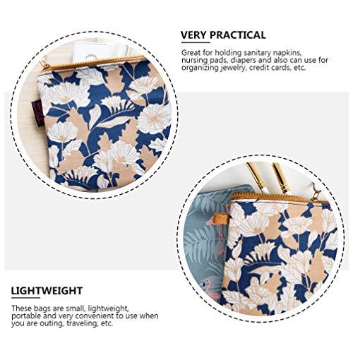 Artibetter ARTIBETTER 2pcs Napkins Bag Pouch Nursing Pad Holder Sanitary Napkin Bag Small Zipper Pouch Coin Purse for Women and Girls