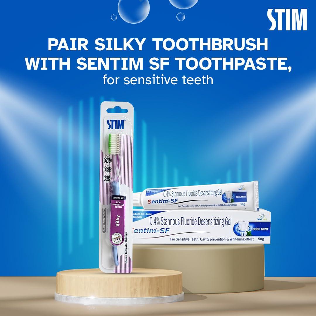 STIM STIM Silky Toothbrush | Super Soft Toothbrush | Pack of 12
