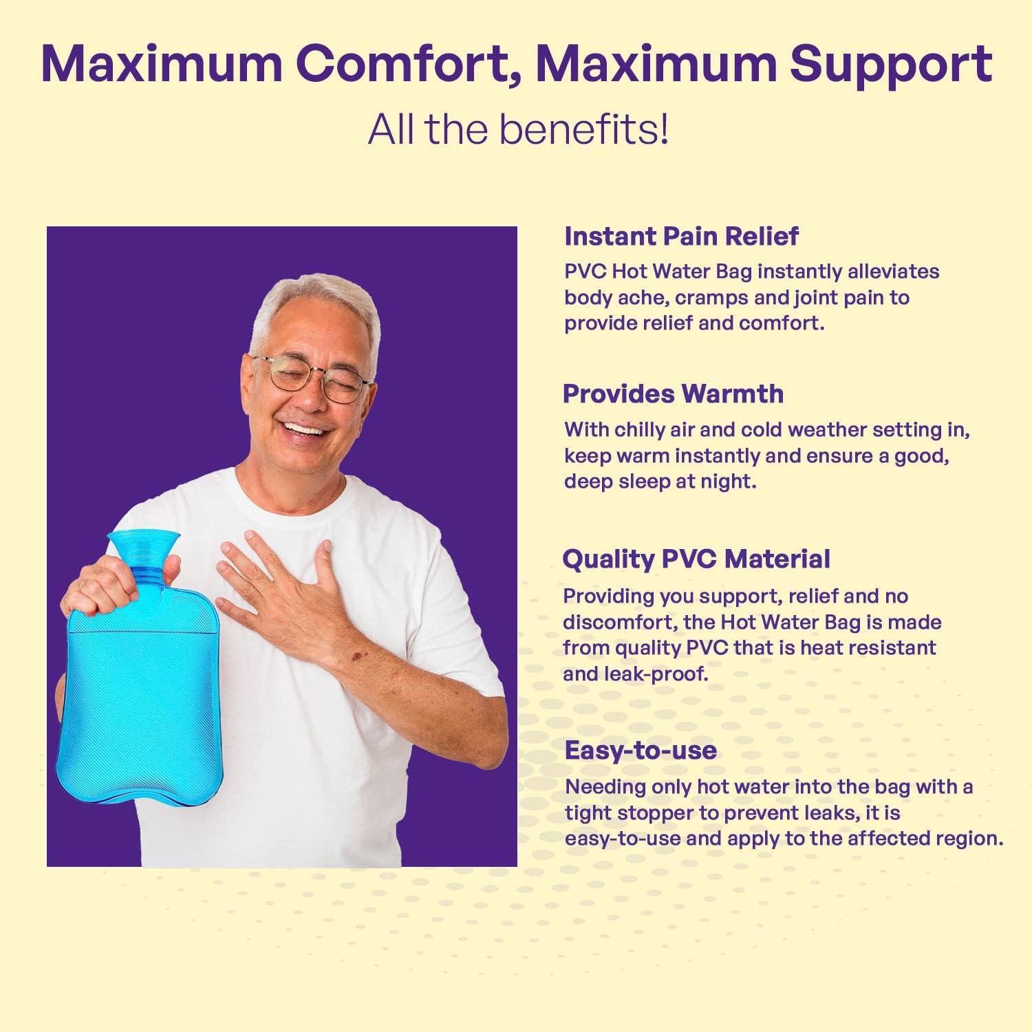 Generic Hot Water bag Rubber Bottle Bag For Pain Relief Therapy hot bags for Pain relief | Hot Bag (Multi color) (PACK OF 5)