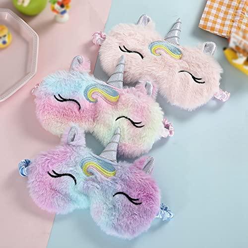 Licogel Licogel Night Sleep Mask Plush Funny Blindfold Eye Cover Eye Mask Eyeshade for Sleeping Fashion Patterned Smooth Cartoon Bed Blocking Girl
