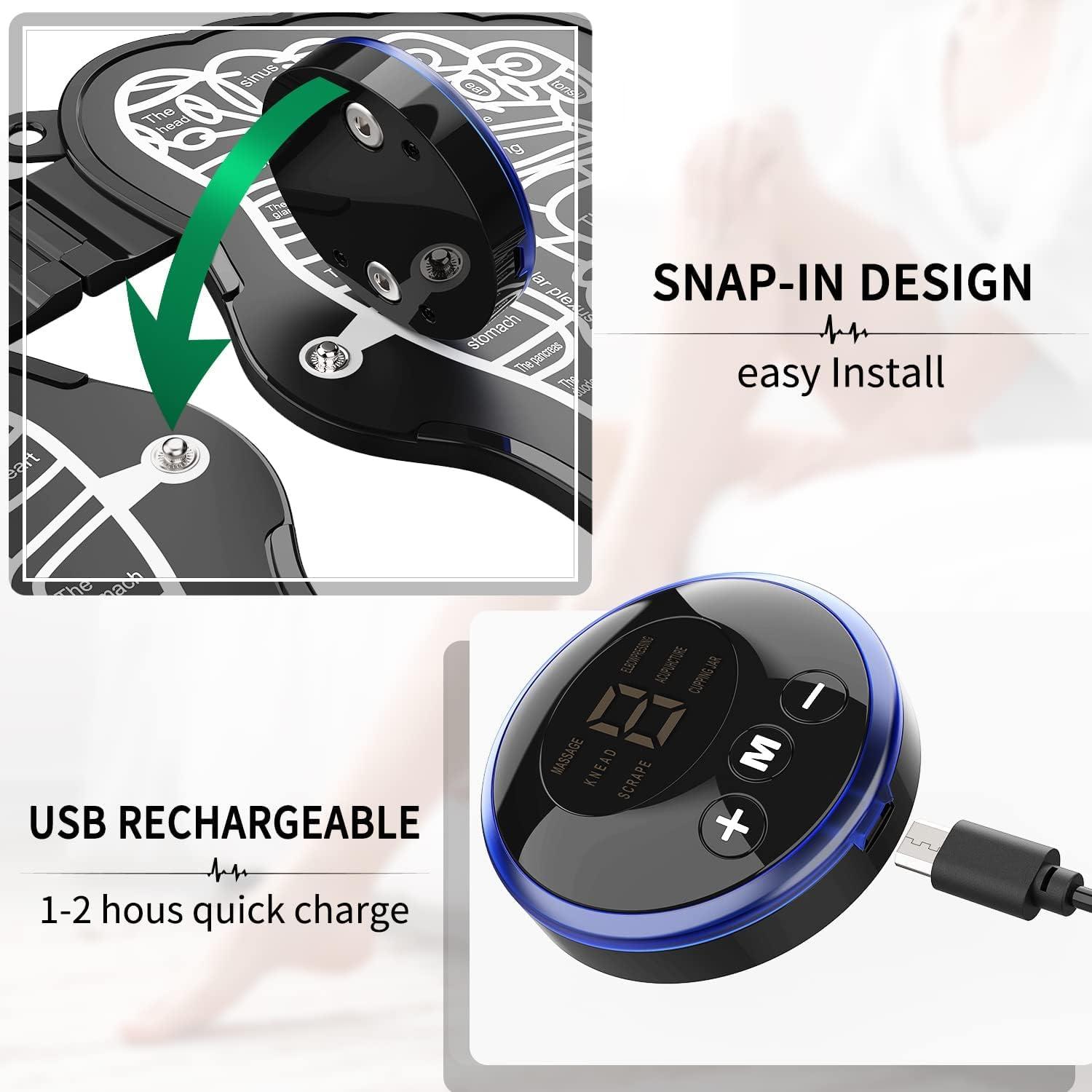 ONESTA Onesta EMS Foot Massager Mat for Neuropathy - Foot Massager for Pain Plantar Relief, Improve Circulation, Muscle Relaxation, Portable & Rechargeable Feet Massager Heavy PVC Pad with 8 Modes &19 Levels