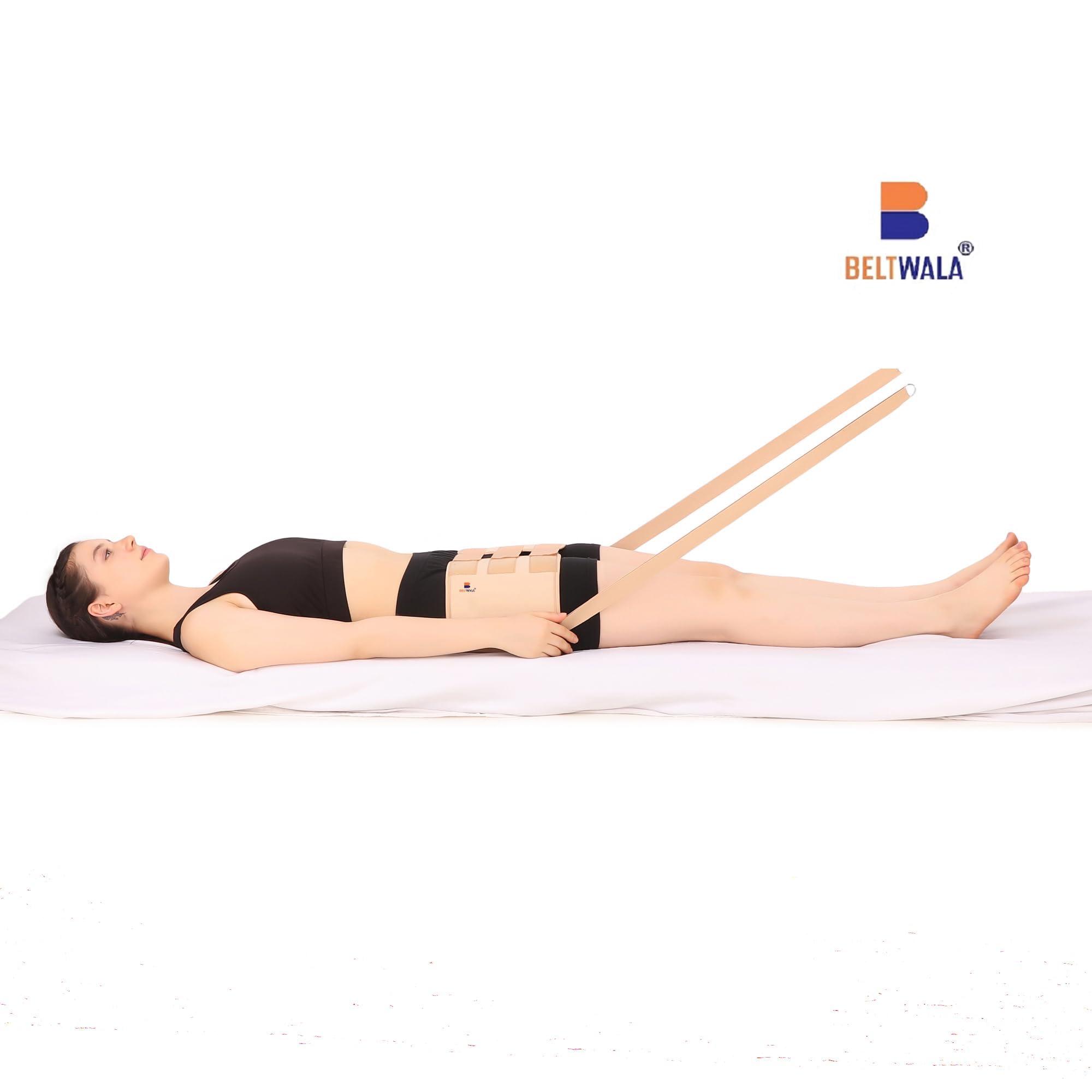 BELTWALA BELTWALA  Pelvic Traction Kit with Weight Bag, align fractures of the spine, to provide traction to the lumbar & pelvic region, Back support (Small)