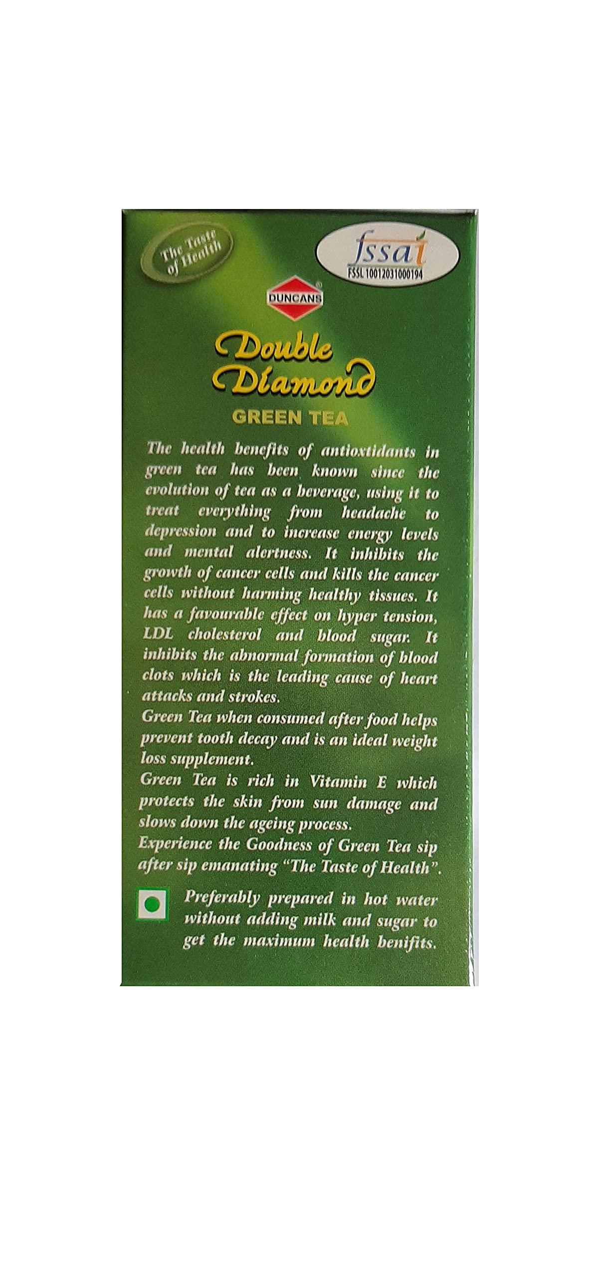 DUNCANS FINEST HAND - PICKED LEAF TEA Duncans Double Diamond whole leaf loose Green Tea | 100% Natural & Pure | Natural Antioxidants | 100 Grams