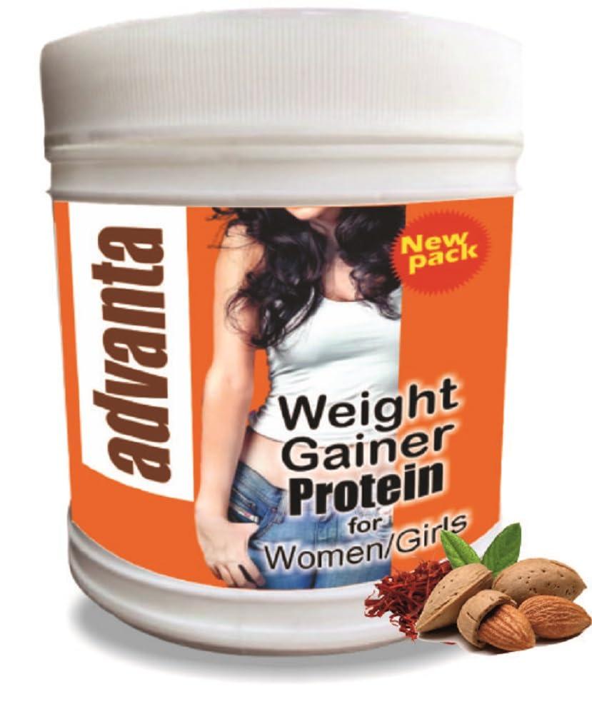 ADVANTA Advanta Women Weight & Mass Gainer Protein Powder, Protein Drink for Breast & Muscle Gain in Women 500 g Kesar Badam