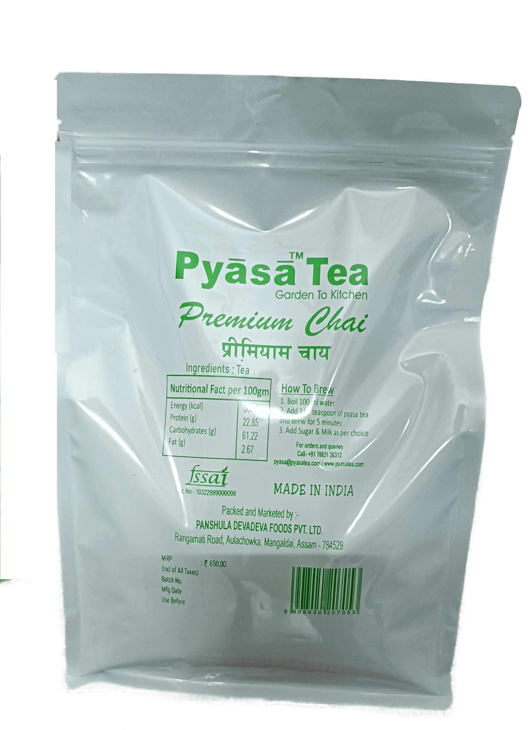 Pyasa Pyasa Premium Chai | Strong, Aromatic & Rich Green Assam Tea | Desi Chai| Desh ki Chai| Unique Tea crafted for chai lovers | Premium Kadak Chai Patti (1 KG)