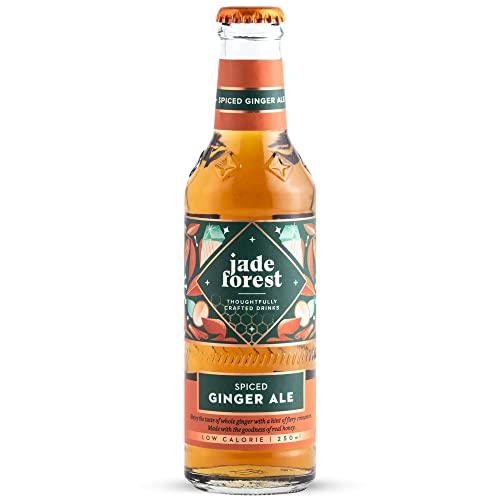 Jade Forest Jade Forest Spiced Ginger Ale, 250 ML, Pack of 12, Low Calorie Tropical Ginger Ale, No Artificial Sweeteners or Flavours