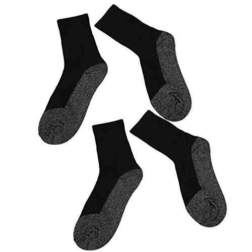 VINGVO Thermal Compression Socks, 2 Pairs Unisex Sports Compression Socks 35° Constant Temperature Foot Warmer Socks Warm Winter Compression Socks(Short)