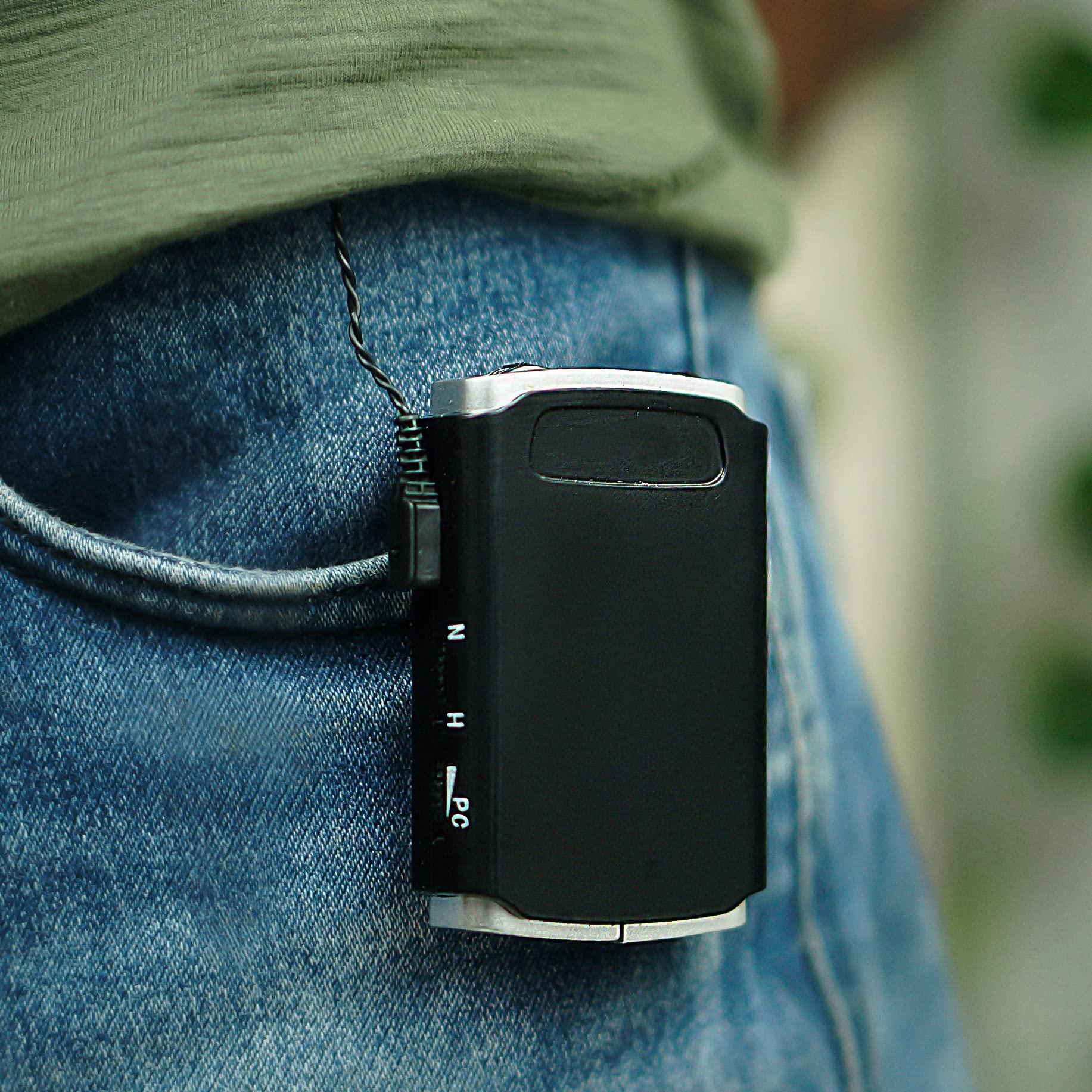 KELIX Kelix Premium Smart Auto Semi Digital Black Stylish Hearing Aids Machine 8 Channel, Pocket Model Hearing aid Ear Machine for All Age Group, Long Battery Life Kaan Ki Machine