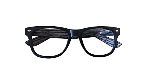 Nspecs An Optical Mall N specs Bifoacal Reading Glasses Distance Zero Power Near +1.00 to +3.00 Power For Mens Womens Black Colour Thick Side TR90 Material Frame With Unbrekable Fibre Glasses (+2.00)