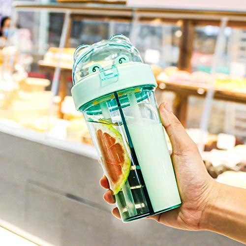 URM Enterprises URM Enterprises Dual purpose straw bottle for two type of different fluid (Multicolored)