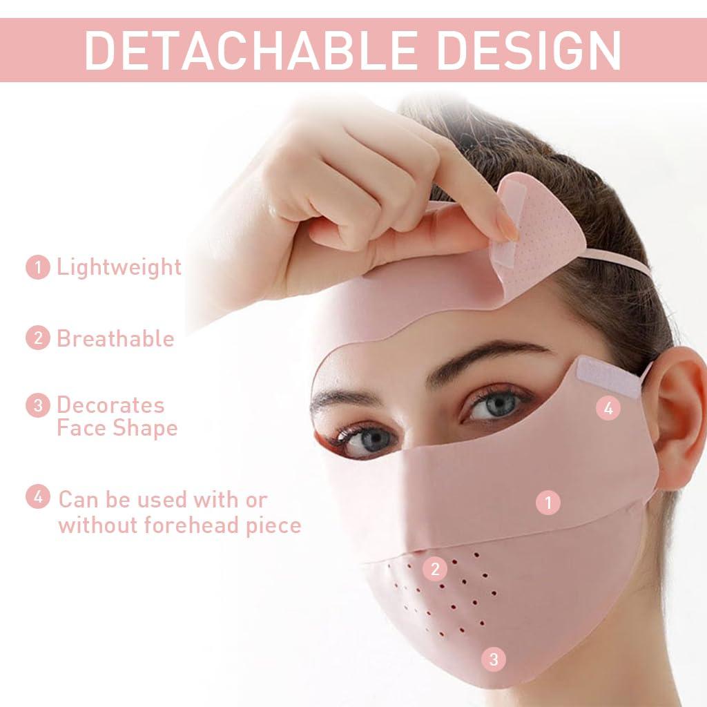 PALAY PALAY Face Mask for Sun Protection Women Face Mask for Bikers, UPF 50+ Full Face Cover for Women, Ice Silk Cooling UV Face Mask for Summer, Reusable Outdoor Face Cover for Running, Hiking