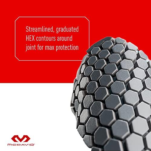 McDavid (YOUTH: YOUTH- ONE SIZE, BLACK) - Knee Compression Sleeves: McDavid Hex Knee Pads Compression Leg Sleeve for Basketball, Volleyball, Weightlifting, and More - Pair of Sleeves