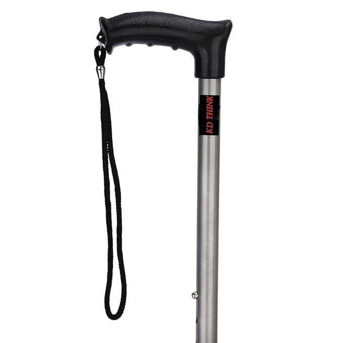 NavaFresh Basics Height Adjustable Walking Stick | Ideal for Senior Citizen, Old Elderly People, Patients