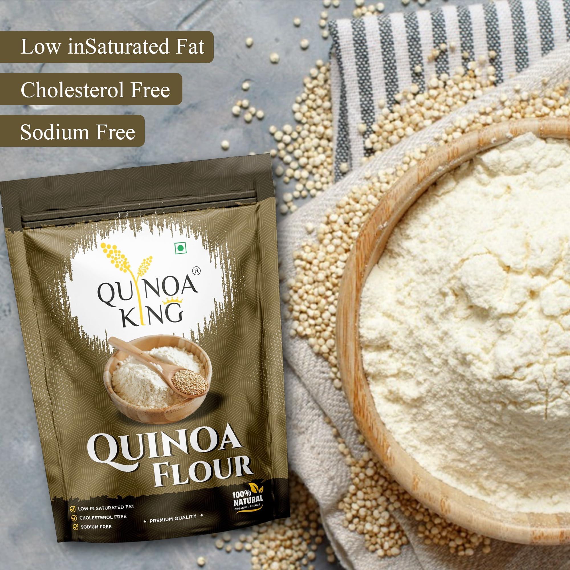 QUINOA KING QUINOA KING Quinoa Flour 5kg ((5Packs Of 1kg)- Gluten Free Atta | 100% Wholegrain | High Fibre Quinoa Atta